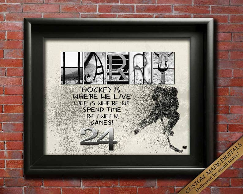 Hockey Player Gift Hockey Senior Gift Hockey Art Hockey Team Etsy