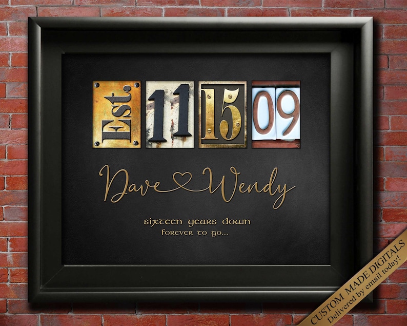 16th Wedding Anniversary Gift for wife. Husband gift for anniversary valentines