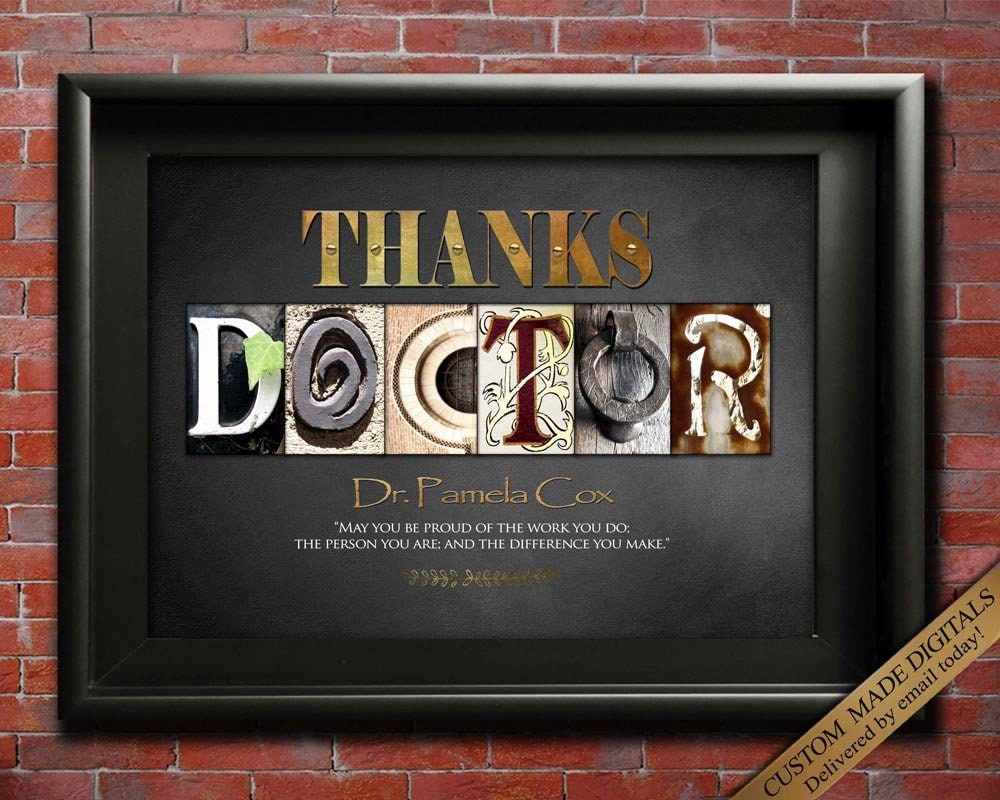 Doctor Dr Retirement Leaving Promotion PhD Personalised Word Art Gift Print