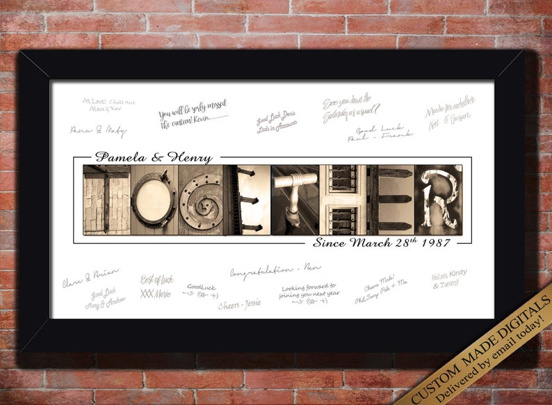 Together anniversary gift for couple guest book printable