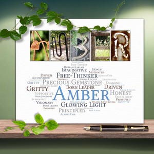 New Parent Name Gift Art Admirer Name Meaning New Homeowner Photographer New Mum - 4 Digital Prints Amber Andre Andria Andrea ANY NAME A-Z