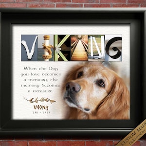 Dog Remembrance Gift for Dog Bereavement Gift Custom Dog Photo Dog Wall Art Angel Dog Quote Forever In My Heart Paw Prints Digital Dog Art