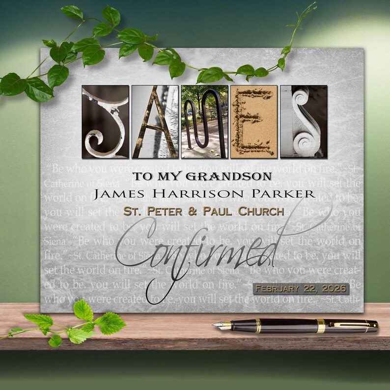 Gifts for Confirmation boys Personalized Prints