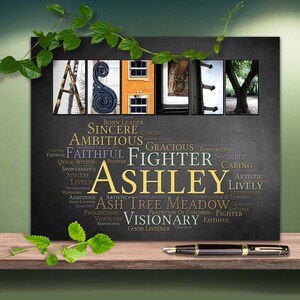 French Name Meaning Gifts - African American 4 Digital Prints Ashley Armando Armand Auguste Ash Ashleigh Ashlee Aurella - ANY NAME A-Z