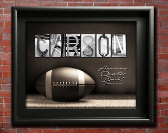 Football Fan Gift His Her Birthday, Custom Footie Lover Gifts Sports Player Coach ANY-NAME