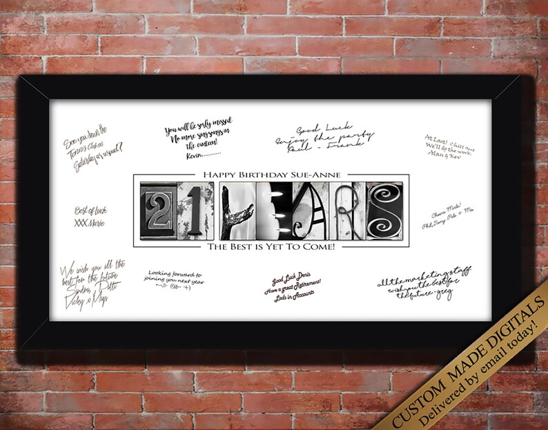Finally Legal 21st Birthday Gift for guests at 21st birthday to sign. choose your 21st birthday quote. 21 YEARS printable wall art sign.