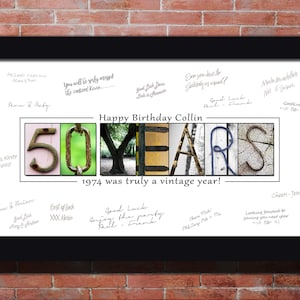Décoration de fête des 50 ans 50e cadeau homme personnalisable 50e idée cadeau personnalisée 50e femme 50e cadeau pour les 50 ans Alternative de carte