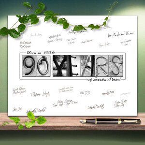90 years happy birthday gift guest book