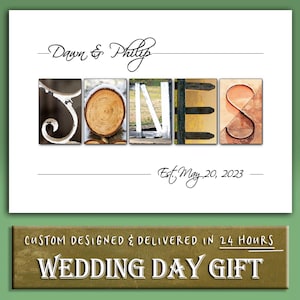 Custom Made Wedding Gift Printable Wedding Art For Newlyweds Wedding Anniversary Last Name Alphabet Photography Gift Custom Digital Print