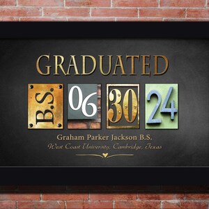 Unusual Etsy Graduation Date Gifts customized prints
