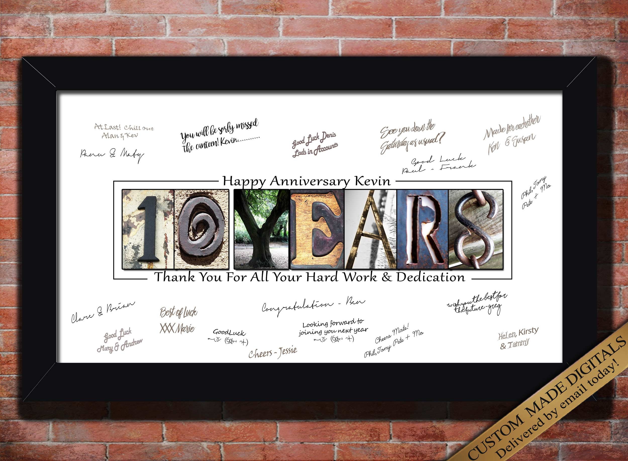 Employee Gifts Work Anniversary Gift 5 Year 10 Year Work - Etsy