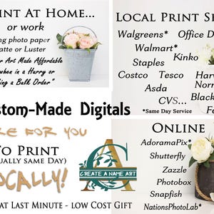 Digital Download option Delivered in 24 hours, No Frame
