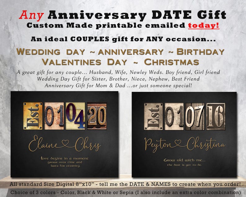 Anniversary Gift for husband and wife couple