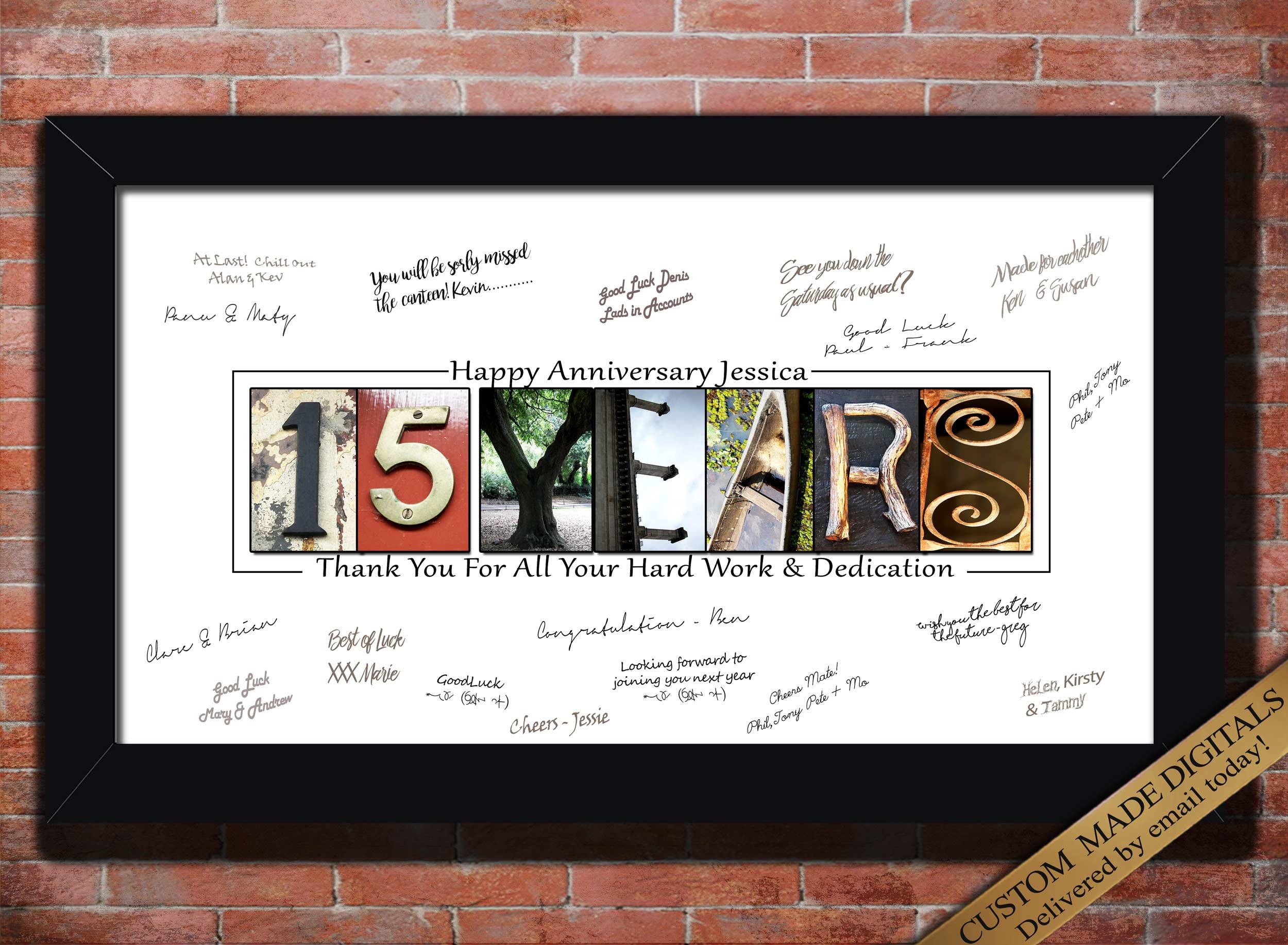Worker Years for Service  Thank You Gifts Work Anniversary Gift, Employee Anniversary Gifts, 15 year 10 year 15 year 20 year 25 year 30 Year