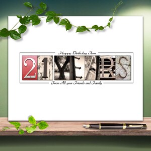 Gift for his twenty first birthday 21 years for all the family and friends to sign