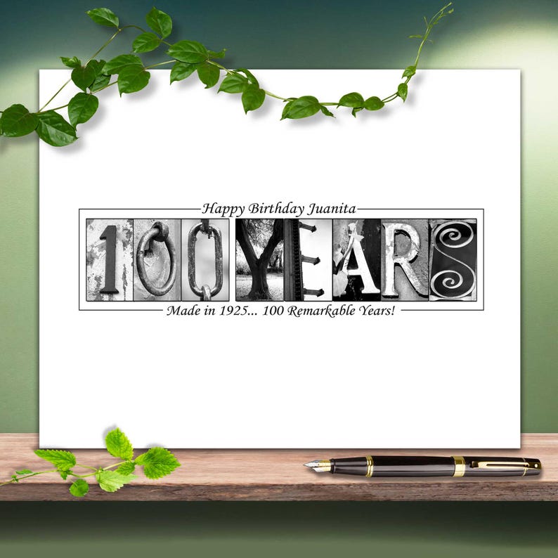 100th guestbook print birthday gift for dad mom uncle aunt