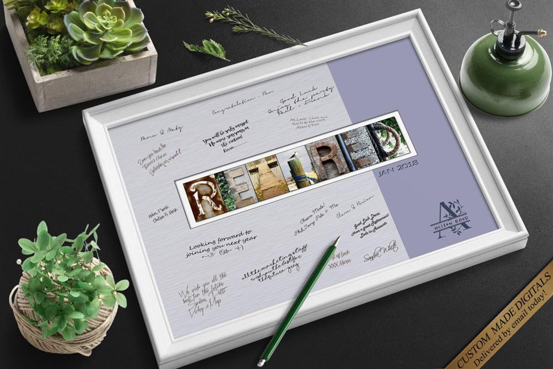 Gift for Retirement Party Retirement Guestbook, Retirement Sign ...