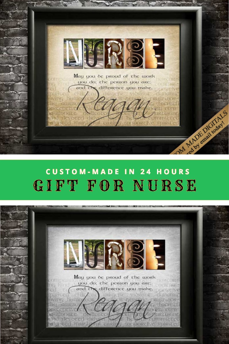 Thanks Nurses Gift customized with the nurse name using my unique alphabet Art Photography for a do it yourself framed wall art gift
May you be proud of the work you do