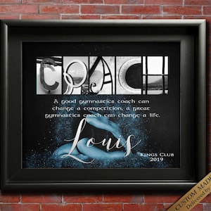 Gymnastics Coach Gift, Gymnastics Coach, Gymnastics Quotes, Gym Coach Appreciation, Personalized Gymnastics Squad Coach Gift Idea