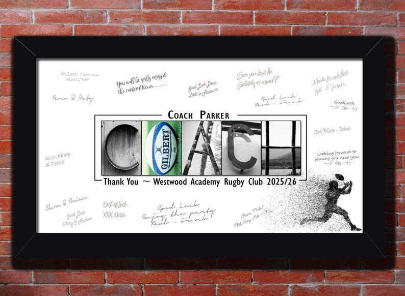 Thanks Coach Rugby Personalized Rugby Sign for Coach Thank You Gift for Team. Sports ...