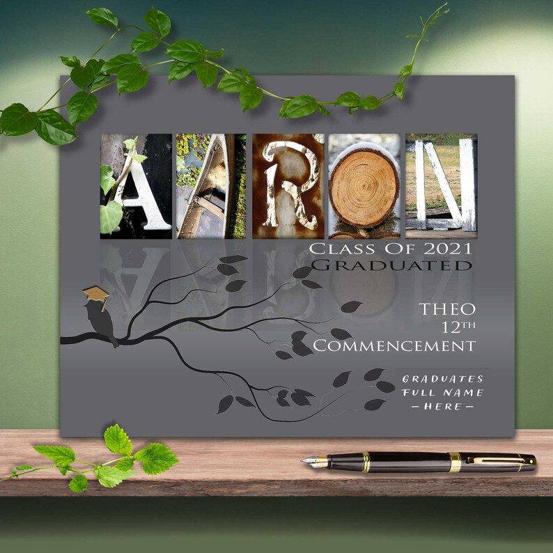 personalized Graduate name gift print