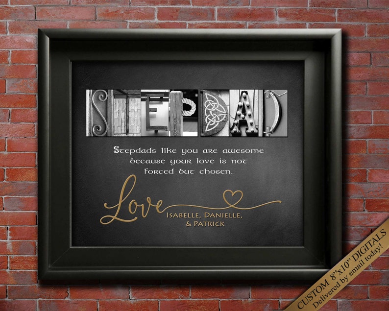 Best Gift for Step Dad for Christmas, Step Dad gift for Birthday Custom Made Printable