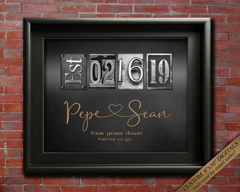 4th Anniversary Gift Ideas Fourth Wedding Anniversary Gifts Etsy