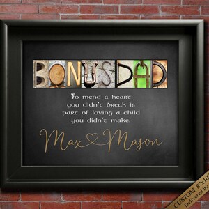 Quote Gift for Step Dad  Bonus Dad for Christmas, Step Dad gift for Birthday Custom Made Printable