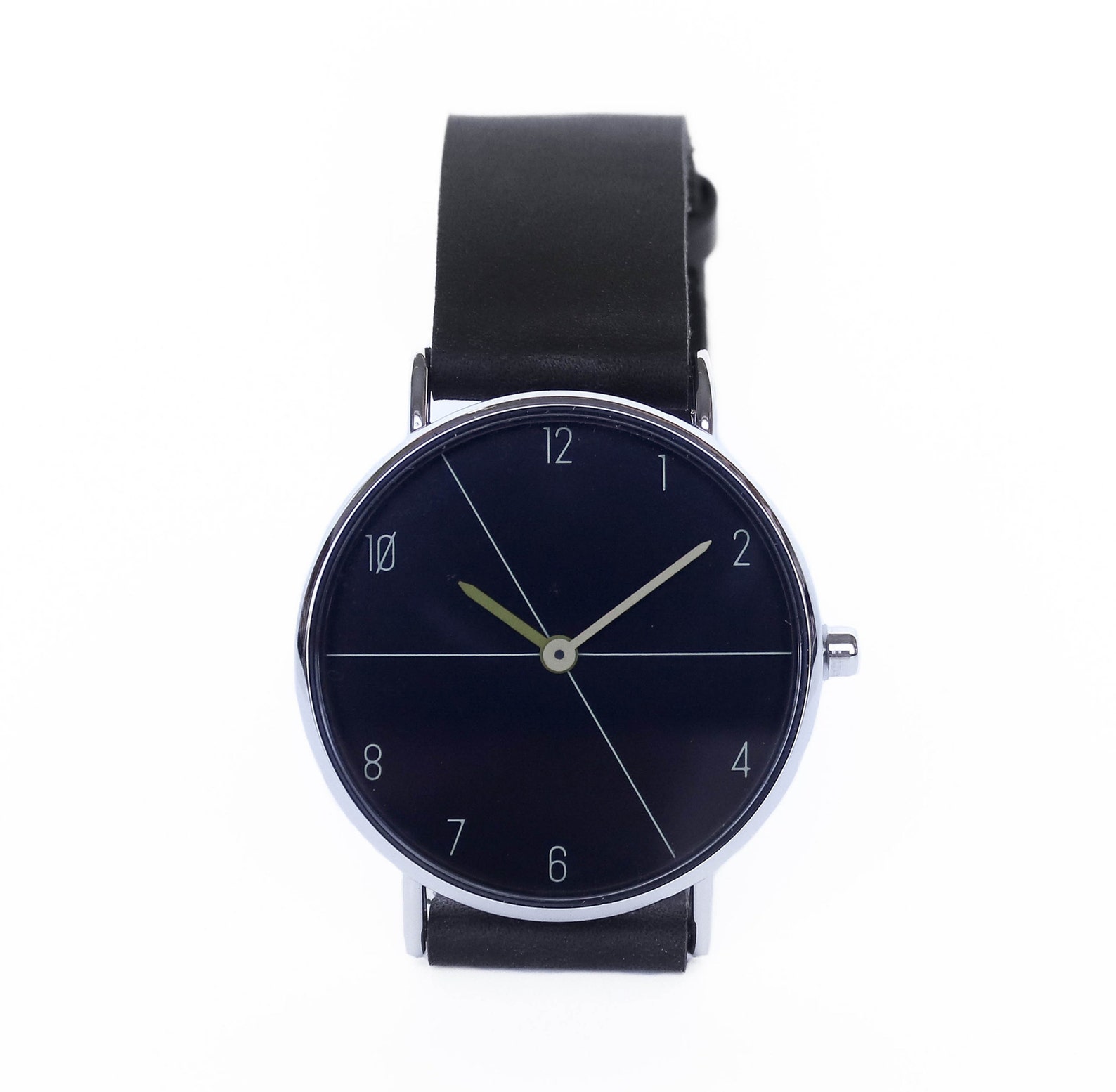 Men's Blackonblack Matte Leather Watch Etsy — free download