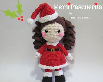 Crochet Pattern MEMI PASCUERITA Christmas Spanish / English