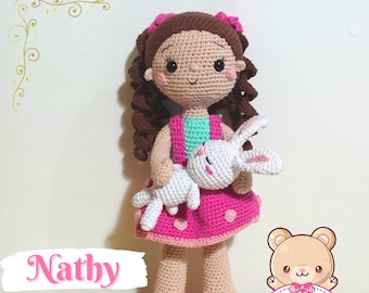 Nathy and her Bunny Digital Pattern Spanish