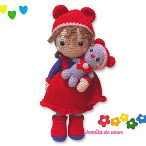 VICKY and her Bear Digital Pattern SPANISH