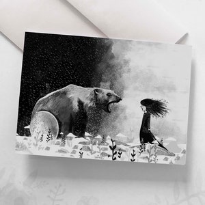 Carte de souhaits - « Le cri » / Greeting cards / Stationery / Illustration / Artwork / Québec / Bear
