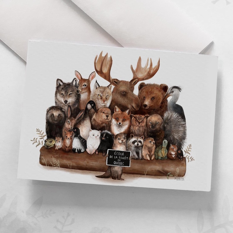 Carte de souhaits - La classe de la forêt Bild 1
