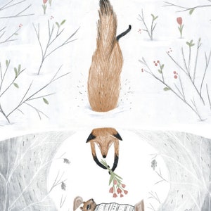 Carte de souhaits - Offrir le printemps / Fox / Flowers / Spring / Greeting cards / Stationery Bild 2