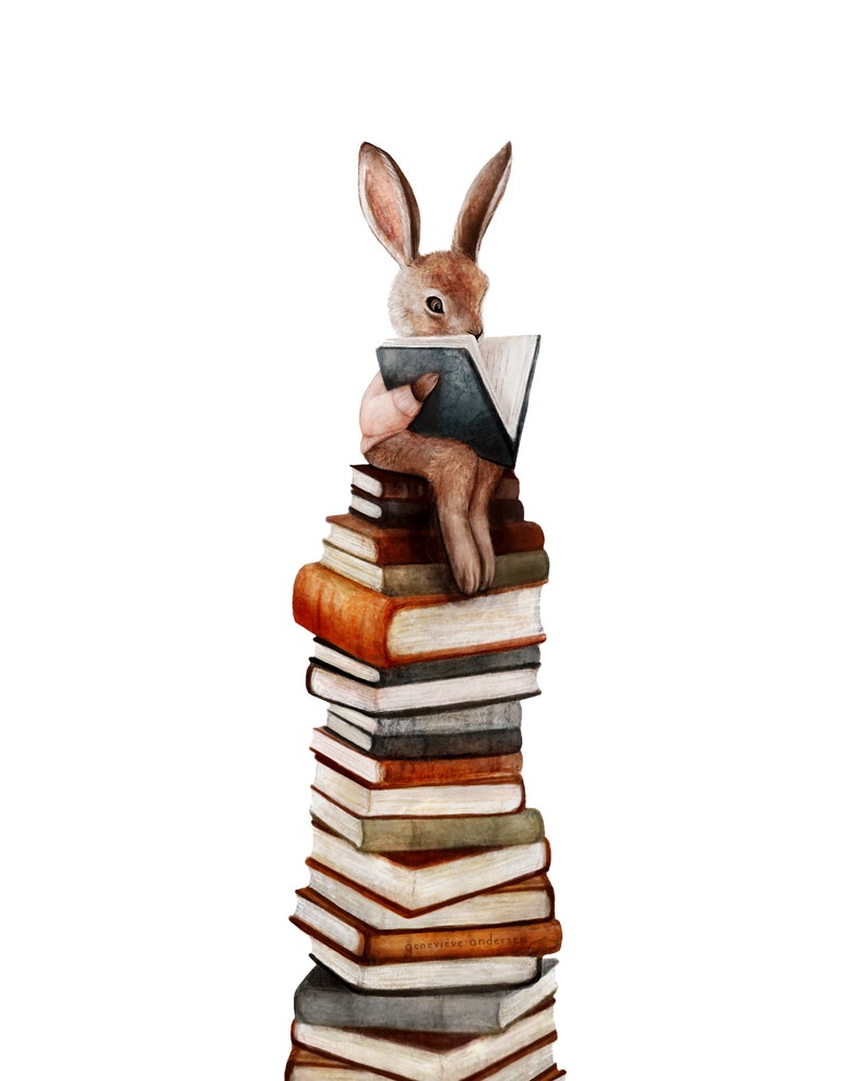 Carte de souhaits - « La pile sans fin » / Greeting cards / Stationery / Book / Lapin / Artwork / Québec Bild 2