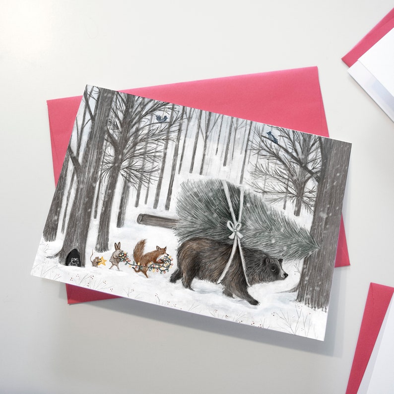 Carte de souhaits - Travail d'équipe - Joyeuses fêtes / Christmas - Card - Greeting cards- Carte de voeux - Noël Bild 1