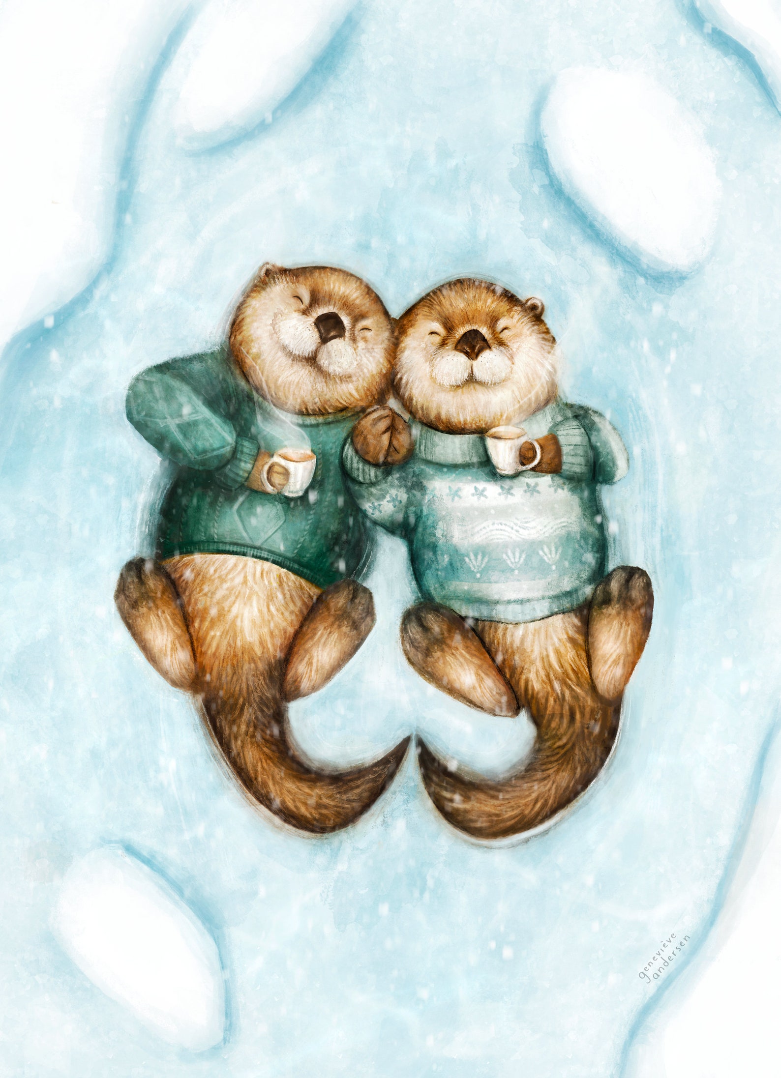 Large 16x20 In. Illustration Poster frosty Morning / Print