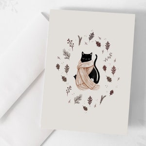 Carte de souhaits - « Chat(s) et automne » / Greeting cards / Stationery / Cat / Fall  / Illustration / Artwork / Québec