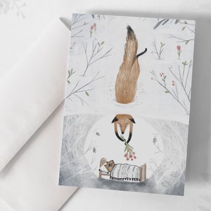 Carte de souhaits - Offrir le printemps / Fox / Flowers / Spring / Greeting cards / Stationery Bild 1