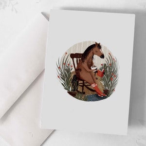 Carte de souhaits - « Le cheval » / Greeting cards / Stationery / Illustration / Artwork / Québec /Horse / Book
