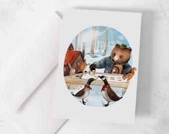 Carte de souhaits - Se sucrer le bec