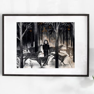 “Passivity” illustration poster / Print / Illustration / Artwork / Quebec / Wolves