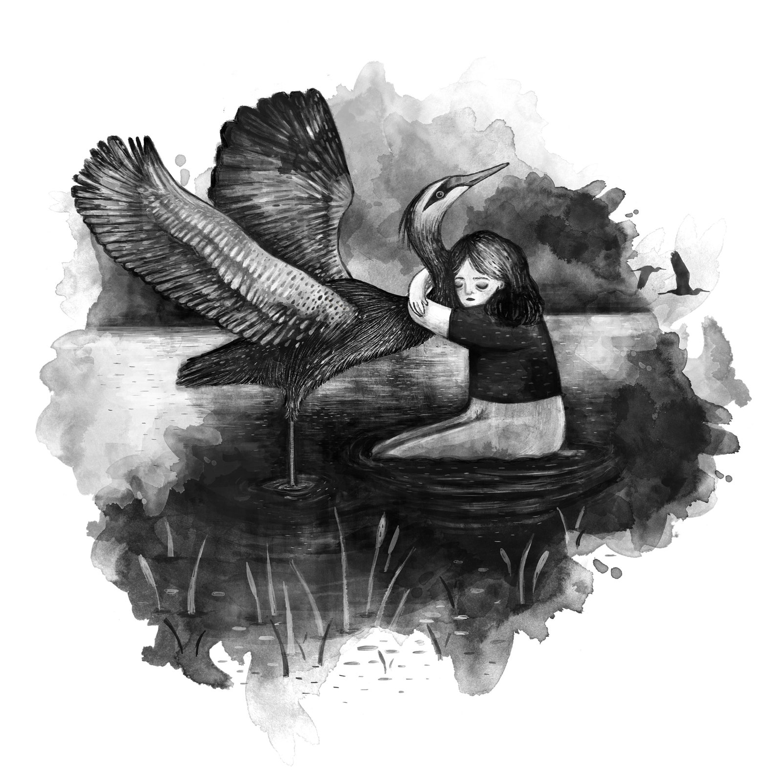 Large 16x20 In. Illustration Poster retaining You / Print