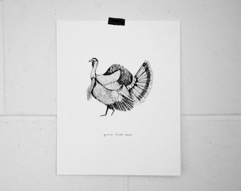 Illustration poster “Big black turkey” / Print / Turkey / Illustration / Artwork