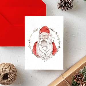 Greeting card - Santa Claus and the cats - Happy Holidays / Christmas - Card - Greeting cards - Christmas