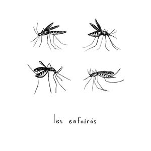 Cartel de ilustración “Les enfoirés” / Quebec / Mosquito / Impresión / Ilustración / Obra de arte imagen 2
