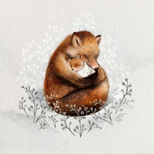 Carte de souhaits - « Premier moment » / Greeting cards / Stationery / Naissance / Renard / Illustration / Artwork / Québec Bild 2