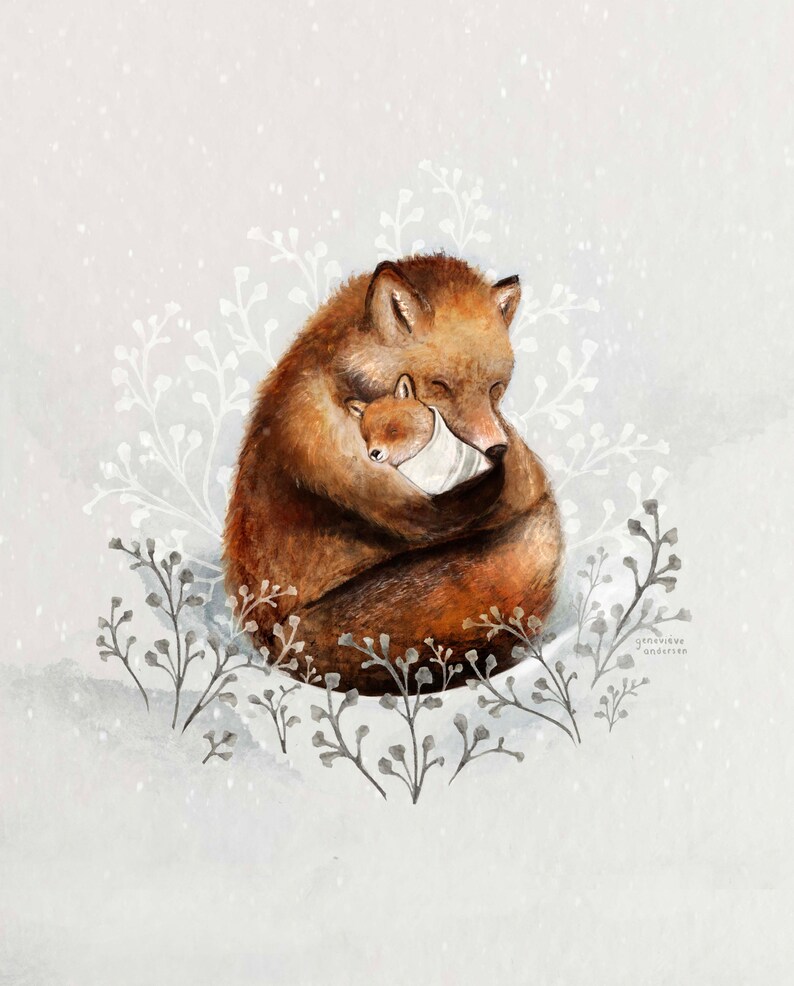 Carte de souhaits - « Premier moment » / Greeting cards / Stationery / Naissance / Renard / Illustration / Artwork / Québec Bild 2