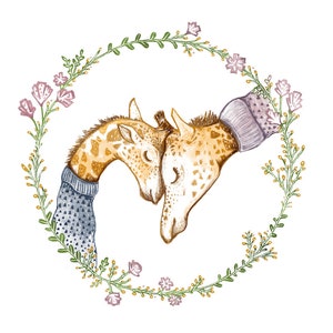 Carte de souhaits - Girafes / Mother / Mom / Shower / Mother's day /Greeting cards / Stationery Bild 2